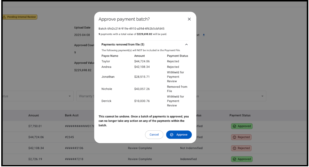 Payment Instruction File Tracker