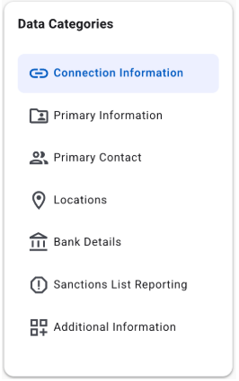 Payer_Profile Manager - Data Categories