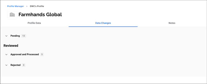 Payer_Profile Manager - Data Changes