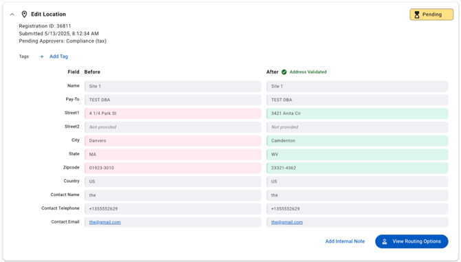 Payer_Profile Manager - Edit Location