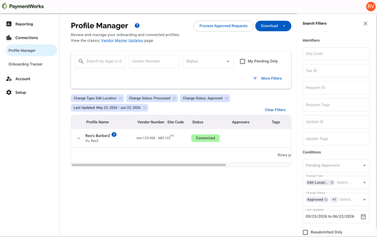 profile list screenshot